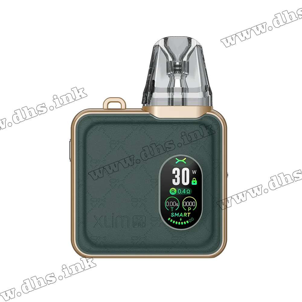Багаторазова електронна сигарета - OXVA Xlim SQ Pro Pod Kit 1200 мАг (Green Leather)
